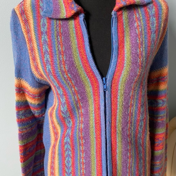 Genoa Zippered Cardigan Sweater Size S - Picture 3 of 5